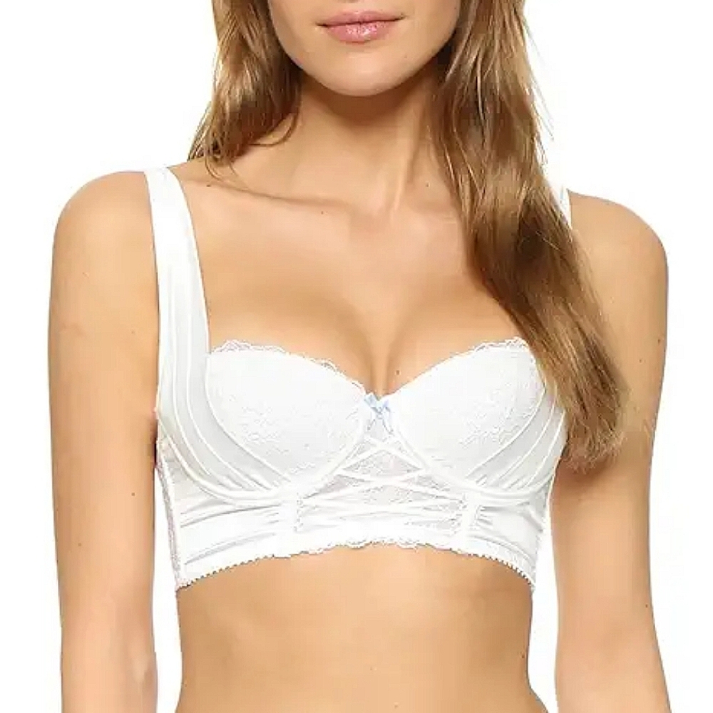 Underella By Ella Moss Brigette Longline Corset Lace Bra 34DD